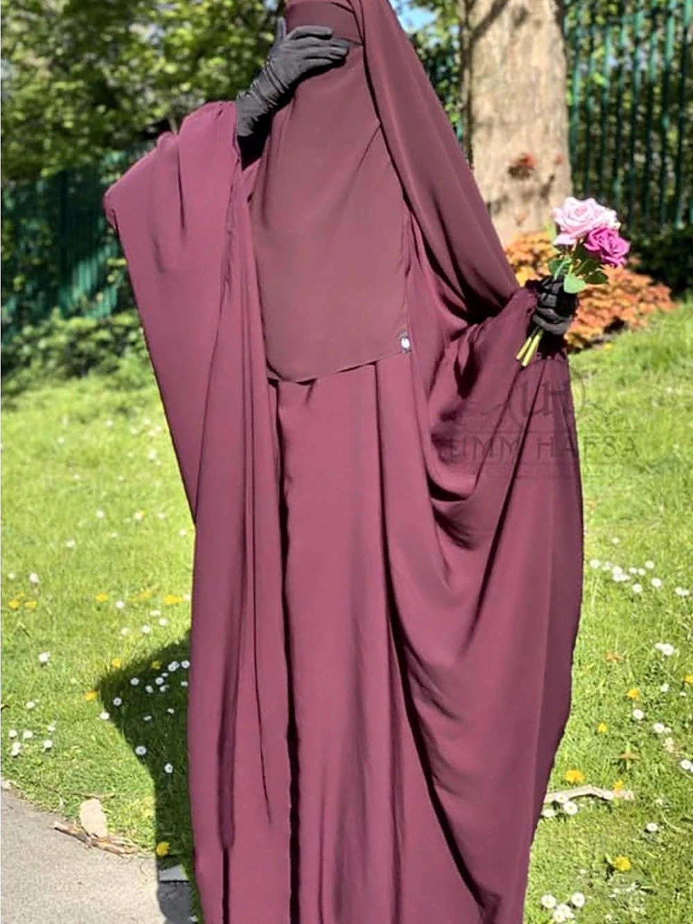 Umm Hafsa Classic Saudi Jilbab - Plum (size 4)